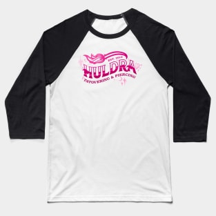 Huldra Shoplogo Pink Baseball T-Shirt